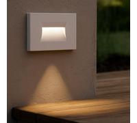 MAZZOLA LUCE Segnapasso led per esterno da incasso per cassetta 503 ip65 bianco 3w 3000k 220v scale gradini giardino