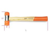 Beta 1390 22 - Mazzuole con battenti intercambiabili in poliuretano manico in legno