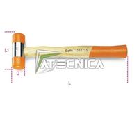 Mazzuola con battenti intercambiabili in materiale plastico 60 x 380 x 128 mm Manico Legno verniciato UNI 7784 1390.D 60