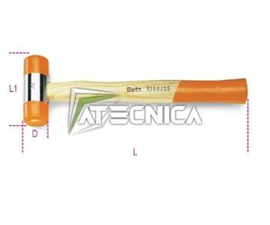 Mazzuola martello martelli mazzetta in gomma plastica Beta Tools 1390 28mm 28