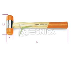 Mazzuola martello martelli mazzetta in gomma plastica Beta Tools 1390 45 mm 45