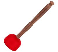 Mazzuolo da gong nepalese in legno, testa rossa in feltro di lana, misura 6 cm, lunghezza 23 cm, ideale per yoga e meditazione