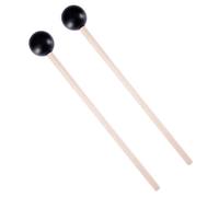 Mazzuolo per Percussioni, Bacchette per Tastiera Marimba Teste in Gomma Bastoncini per Carillon Glockenspiel in Legno per Xilofono Marimba Arpa (BLACK)