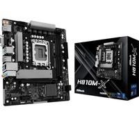 ASRock H810M-X Intel Core Ultra (Serie 2) LGA1851 da DDR5 a 6400 MHz M.2 chiave E per WiFi 128 GB SATA3 6.0 Gb/s Micro ATX Scheda madre PCIe 4.0 H810 2.5G LAN USB3.2