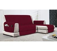 MB HOME BASIC Copridivano Antiscivolo penisola DX Relax, Bordeaux, 290 cm