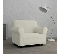 MB Home Basic Iris Copridivano Elastico, Beige (Panna), 1 Posto, da 80 a 100 cm