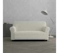 MB Home Basic Iris Copridivano Elastico, Beige (Panna), 2 Posti, da 130 a 180 cm
