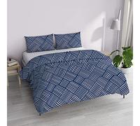 MB HOME BASIC Parure Copripiumino “Dafne”, Matrimoniale, Citylife Blue