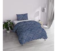 MB HOME BASIC Parure Copripiumino “Dafne”, Singolo, Citylife Blue