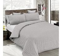 MB HOME ITALY Parure Copripiumino “Printed Colors”, Matrimoniale, Maiden Tortora