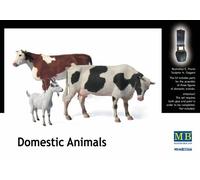 MB Masterbox Animali Domestici 2 Mucche + 1 Capra Figura Modello 1:35
