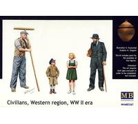 MB MasterBox Civilians Western WW2 Kit Modello in Scala 1:35