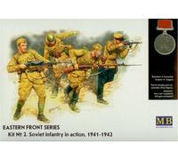MB Masterbox Fanteria Sovietica Modello Kit 1:35 In Azione