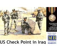 MB MasterBox U.S. Checkpoint In Iraq USA Controllo 4 Soldati 1:35 Kit
