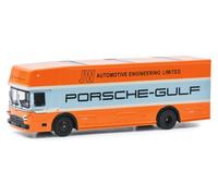 MB Mercedes Benz O 317 Renntransporter / Porsche - Gulf Team - SCHUCO 1:64