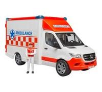 Bruder Ambulanza Mercedes Benz Sprinter con luci e suoni e Autista Inclusi