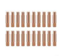 MB15AK MIG Punte di contatto M6 x 24 mm testa ugello in rame per torcia MAG 0,6 mm 0,8 mm 0,9 mm 1,0 mm 1,2 mm accessori per alimentazione filo semiautomatico confezione da 20 (1,0 mm)