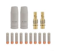 MB15AK TIG 15AK MIG MAG compatibile con ugello scudo di saldatura con rivestimento speciale lega di alluminio e materiale di rame Dimensioni punta di contatto 0 8 mm 1 0 mm 1 2 mm (14 pezzi-1,2 mm)