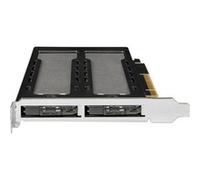 ICY DOCK Adattatore NVMe PCIe, scheda PCI Express con rack mobile per 2 SSD M.2 NVMe PCIe 4.0 in porta PCI Express x8/x16 (è necessaria Una Forcella PCIe) - ToughArmor MB842MP-B