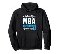 MBA Laurea Divertente Laurea Business School Master Felpa con Cappuccio