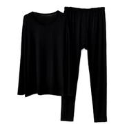 MBACODAI Pigiama Primavera Autunno Donna Taglie Forti Pigiama in Cotone Pigiama Set Completo Intimo Pijama Mujer 3XL-7XL (Color : 2, Size : 7XL)