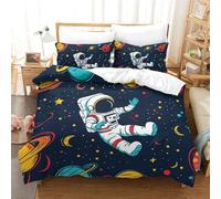 MBAHEUURR Stampa 3D Universe Planet Rocket (15)_4 Set Di Biancheria Da Letto 3 Pezzi Copripiumino Con Cerniera E Federe Per Ragazzi E Ragazze,coppie,camera Da Letto,decorazione Double（200x200cm）
