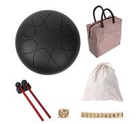 MBAT 10 "a 8 tono Serbatoio della lingua in acciaio tamburo G/A/C/D/E/G/A/B con sacchetto di trasporto (Nero)