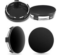 MBBROS 4 Pezzi Auto Coprimozzi per Audi A4 Avant B5 B6 B7 B8 B9, 60mm 68mm Universale Tappi Coprimozzi Coprimozzo Tappi Mozzo della Ruota Accessori,A Black-68mm