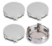MBBROS 4 Pezzi Auto Coprimozzi per Clio Ⅳ Hatchback/Grandtour 2012 2013 2014-2019, 60mm 68mm Universale Tappi Coprimozzi Coprimozzo Tappi Mozzo della Ruota Accessori,B Silver-60mm