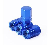 MBBROS 4 Tappi per Valvole di Pneumatici per Audi S3 Hacthback 8L 8P 8PA 8V 8Y, Universale 16X10MM Tappo Valvola in Alluminio Coprivalvola Pneumatici Accessori,E Blue