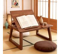 MBBTAG Tavolino Da Letto per Pc Mangiare, 4 Livelli Di Inclinazione, Bordo Anti-Caduta, Vassoio Per La Colazione E Da Letto per Computer Portatile, Tablet, Lavorare, Leggere(Marrone,80x35x32cm)