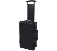 MBDRKVGF Trolley porta attrezzi con ruote e manico telescopico, robusta valigetta rigida in polipropilene con inserti in schiuma, valigetta impermeabile per elettronica e attrezzature fotografiche