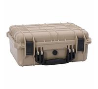MBDRKVGF Valigia rigida 56 x 35 x 23 cm in polipropilene e ABS, valigia da viaggio con ruote, robusta valigetta per elettronica e attrezzi, sabbia, Beige 2, L, Vintage