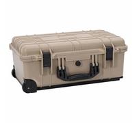 MBDRKVGF Valigia rigida 56 x 35 x 23 cm in polipropilene e ABS, valigia da viaggio con ruote, robusta valigetta per elettronica e attrezzi, sabbia, beige., L, Vintage