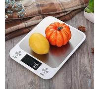 MbeLLO Bilancia da cucina digitale, bilancia elettronica, bilancia da 10 kg/5 kg strumento di misurazione bilancia elettronica digitale LCD sottile (colore: bianco, portante: 5 kg) (colore: wit, S