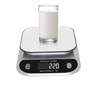 MbeLLO Bilancia da cucina digitale, bilancia elettronica, retroilluminazione LCD 5000g / 1g dispositivo di pesatura bilancia elettronica digitale da cucina per alimenti (Precisione: 1g, carico