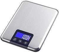 MbeLLO Bilancia digitale da cucina, bilancia elettronica, 5 kg, grande bilancia digitale da cucina 5000 g 1 g pulsante touch in acciaio inox bilancia per cucinare alimenti con retroilluminazione