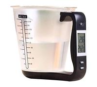 MbeLLO Bilancia digitale da cucina, bilancia elettronica, misurino da cucina digitale becher Bilancia elettronica bilancia con display LCD temperatura (colore: nero)
