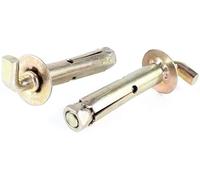 MbeLLO Bullone di ancoraggio a manicotto, bulloni a vite di ancoraggio a manicotto di espansione, 2 pezzi bronzo tono esagonale dado manicotto ancoraggio strumento di espansione bullone
