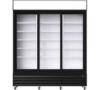 MBH - Armadietto frigorifero espositore 3 ante in vetro per alberghi Frigorifero espositore industriale refrigerato tripla porta per supermercato e ristorante.