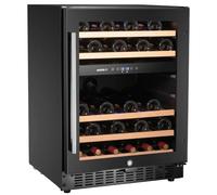 MBH - Cantinetta vino professionale a doppia temperatura da 44 bottiglie per la ristorazione. Refrigeratore per vino con controllo digitale e porta in vetro per bar e ristorante (145 litri)