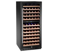 MBH - Cantinetta vino professionale a doppia temperatura da 92 bottiglie per la ristorazione. Refrigeratore per vino con controllo digitale e porta in vetro (265 litri)