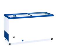 MBH - Congelatore a pozzetto 150 cm e 470 litri con porte scorrevoli in vetro per ristorazione. Congelatore professionale negativo per bar e ristorante.