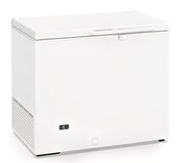 MBH - Congelatore a pozzetto industriale 324 L con coperchio a ribalta, termostato regolabile, serratura e isolamento efficiente per cucina, bar e ristorante (1170x660x850 mm)