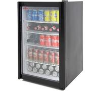 MBH - Frigorifero espositore professionale 120 litri con porta in vetro per alberghi Frigorifero espositore portabottiglie piccolo per bevande.