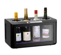 MBH - Raffreddatore elettrico professionale per 4 bottiglie di vino, da 5 °C a 18 °C con luce LED per il settore della ristorazione. Cantinetta, frigorifero espositore da banco per 4 bottiglie.