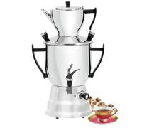 MBH - Samovar industriale 3L con teiera in acciaio inox. Bollitore professionale per ristorazione.