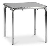 MBH - Tavolo in Alluminio Impilabile 60x60 cm per la Ristorazione, per Interni ed Esterni, Ideale per Bar, Ristorante e Caffetteria