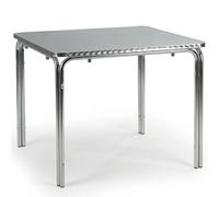 MBH - Tavolo in Alluminio Impilabile 70x70 cm per la Ristorazione, per Interni ed Esterni, Ideale per Bar, Ristorante e Caffetteria