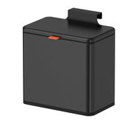 Mbillion Bidone per compost da cucina, sospeso con coperchio, 4 l/1,05 galloni, in acciaio inox, per ante della cucina, pattumiera montata sotto il lavandino, porta, camper, bagno (nero, 4 l)